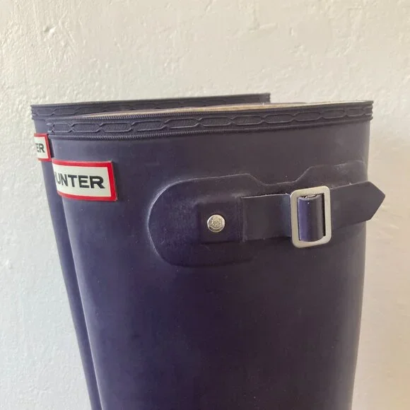 HUNTER Original Tall Rain Boots Purple Wellies W23499 Outdoors Chores City US 8M - Picture 4 of 9